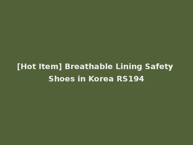 [Hot Item] Breathable Lining Safety Shoes in Korea RS194