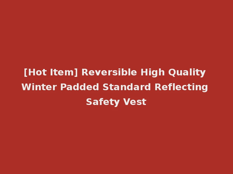 [Hot Item] Reversible High Quality Winter Padded Standard Reflecting Safety Vest