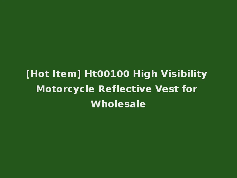 [Hot Item] Ht00100 High Visibility Motorcycle Reflective Vest for Wholesale