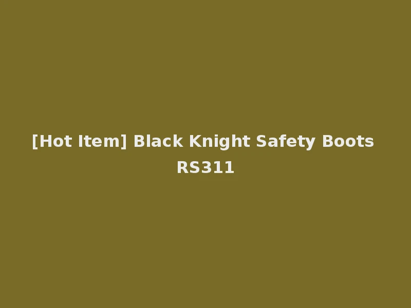 [Hot Item] Black Knight Safety Boots RS311