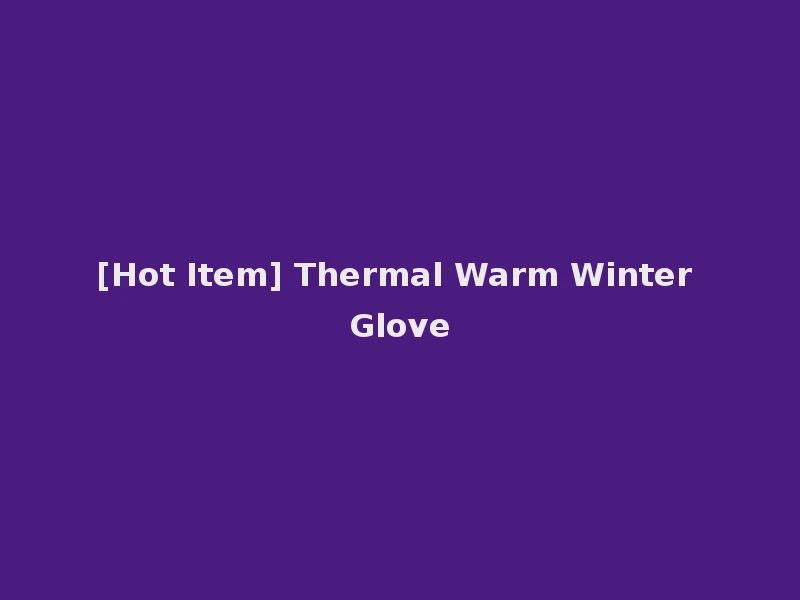 [Hot Item] Thermal Warm Winter Glove