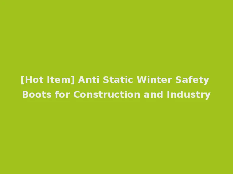 [Hot Item] Anti Static Winter Safety Boots for Construction and Industry