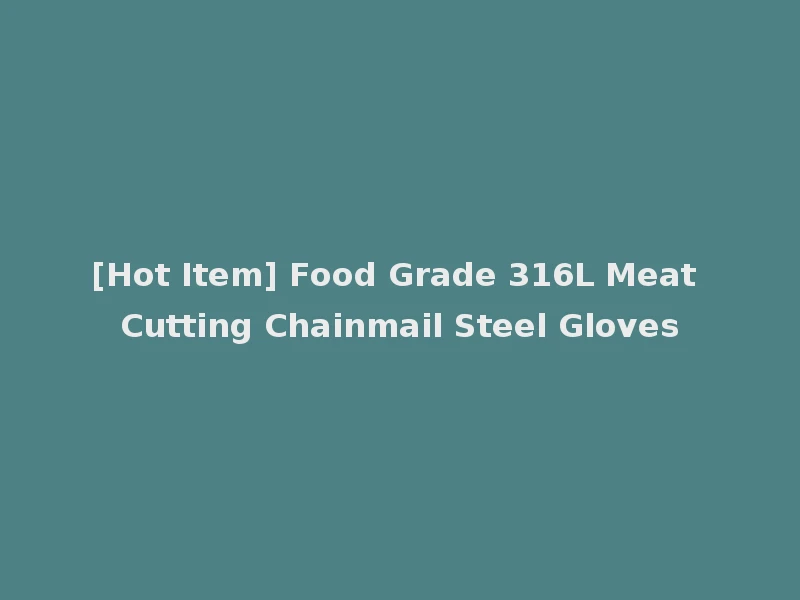 [Hot Item] Food Grade 316L Meat Cutting Chainmail Steel Gloves
