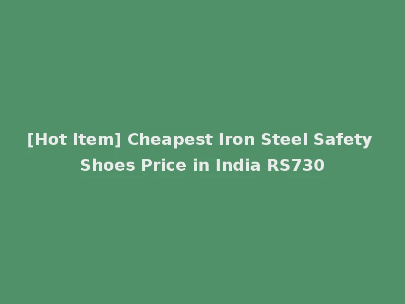 [Hot Item] Cheapest Iron Steel Safety Shoes Price in India RS730