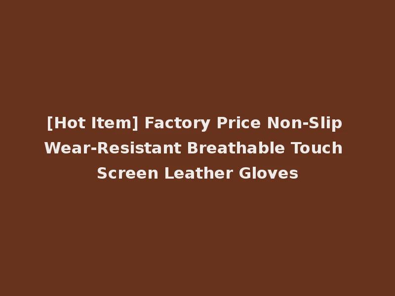 [Hot Item] Factory Price Non-Slip Wear-Resistant Breathable Touch Screen Leather Gloves