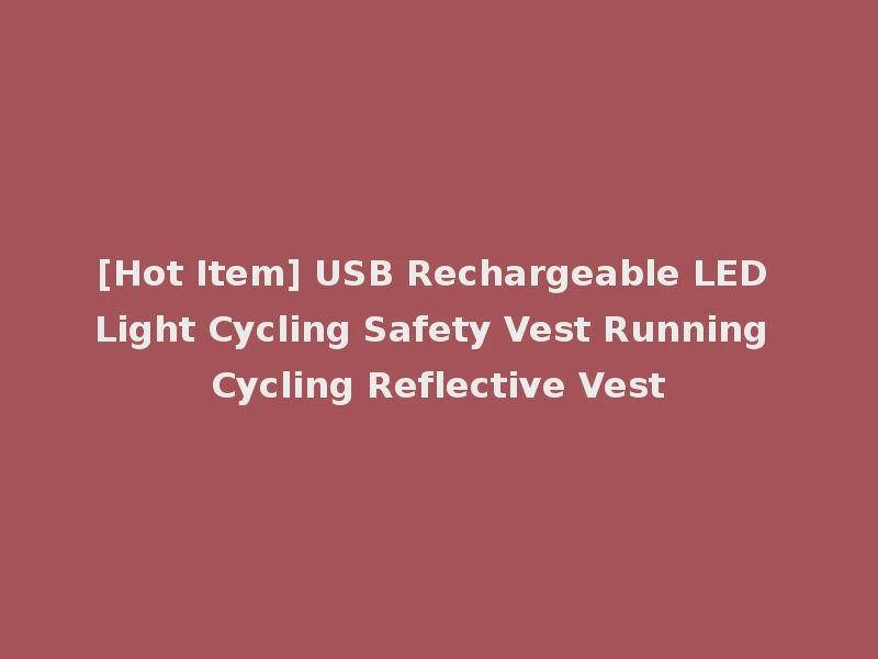 [Hot Item] USB Rechargeable LED Light Cycling Safety Vest Running Cycling Reflective Vest