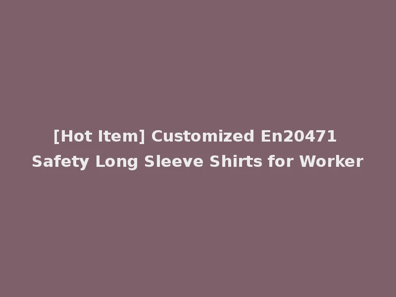 [Hot Item] Customized En20471 Safety Long Sleeve Shirts for Worker