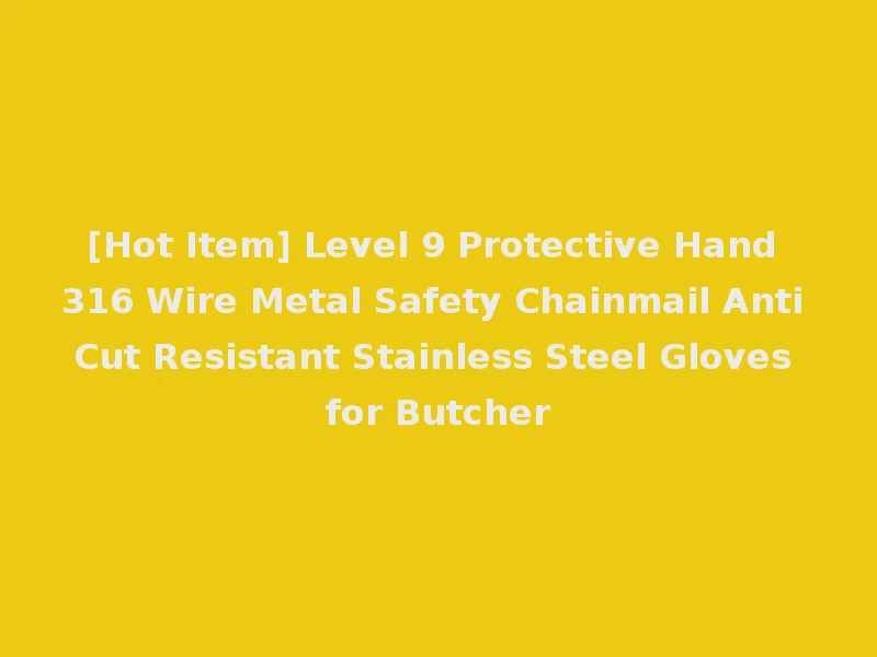 [Hot Item] Level 9 Protective Hand 316 Wire Metal Safety Chainmail Anti Cut Resistant Stainless Steel Gloves for Butcher