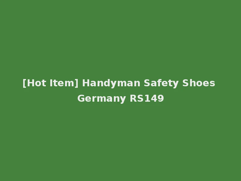 [Hot Item] Handyman Safety Shoes Germany RS149