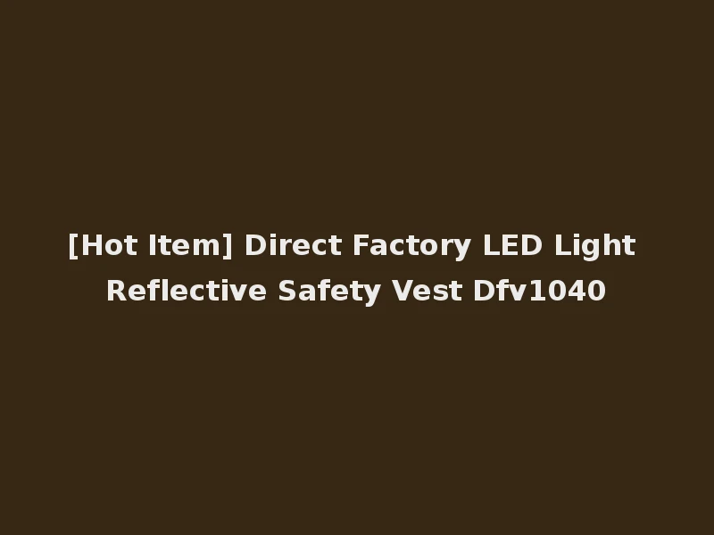 [Hot Item] Direct Factory LED Light Reflective Safety Vest Dfv1040