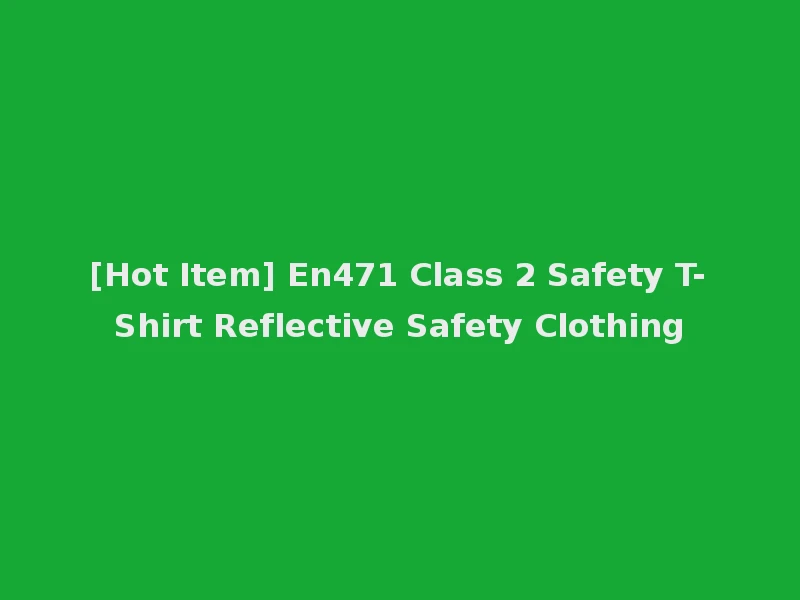 [Hot Item] En471 Class 2 Safety T-Shirt Reflective Safety Clothing