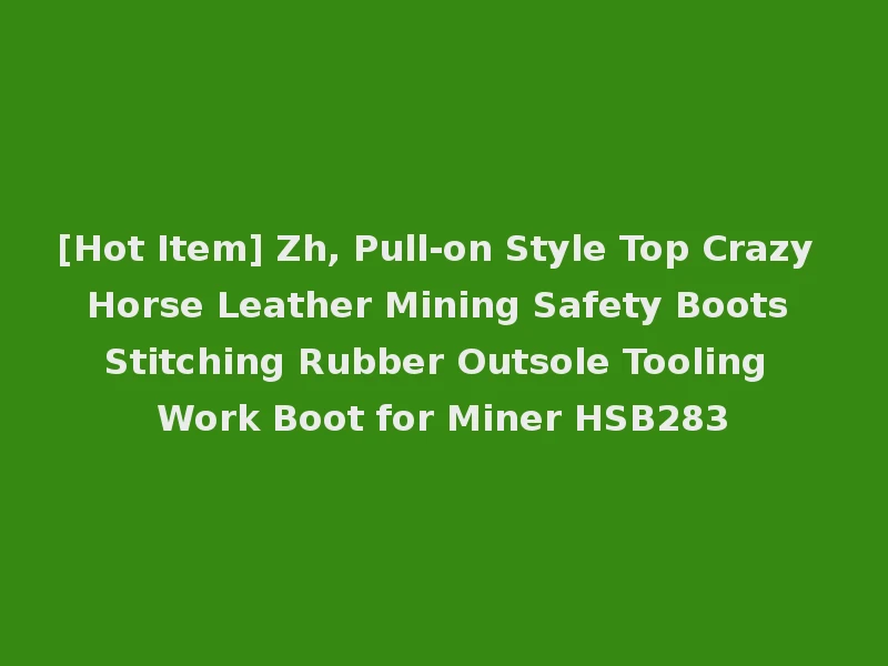 [Hot Item] Zh, Pull-on Style Top Crazy Horse Leather Mining Safety Boots Stitching Rubber Outsole Tooling Work Boot for Miner HSB283