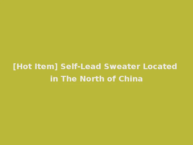 [Hot Item] Self-Lead Sweater Located in The North of China
