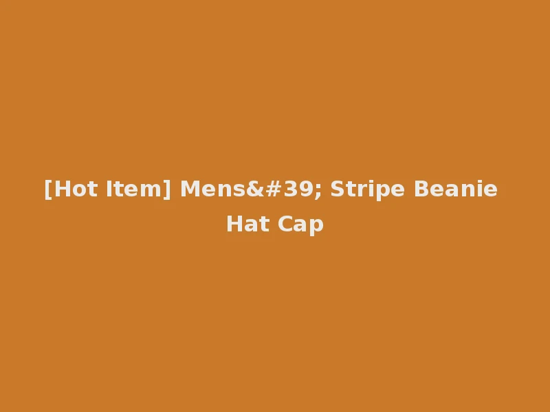 [Hot Item] Mens' Stripe Beanie Hat Cap