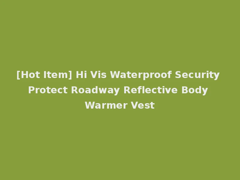 [Hot Item] Hi Vis Waterproof Security Protect Roadway Reflective Body Warmer Vest