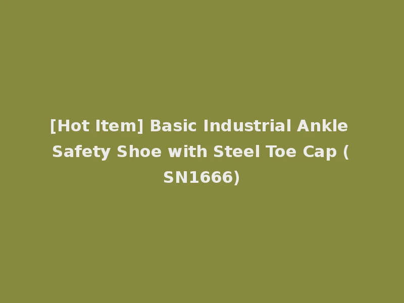 [Hot Item] Basic Industrial Ankle Safety Shoe with Steel Toe Cap (SN1666)