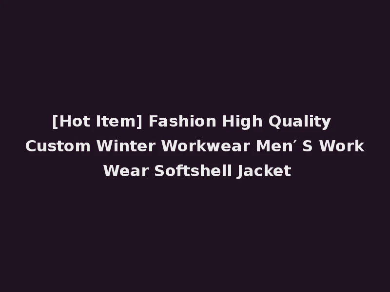 [Hot Item] Fashion High Quality Custom Winter Workwear Men′ S Work Wear Softshell Jacket