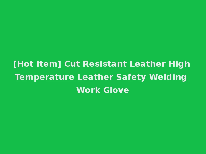 [Hot Item] Cut Resistant Leather High Temperature Leather Safety Welding Work Glove