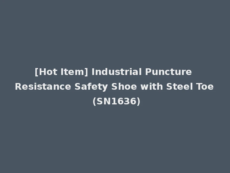 [Hot Item] Industrial Puncture Resistance Safety Shoe with Steel Toe (SN1636)
