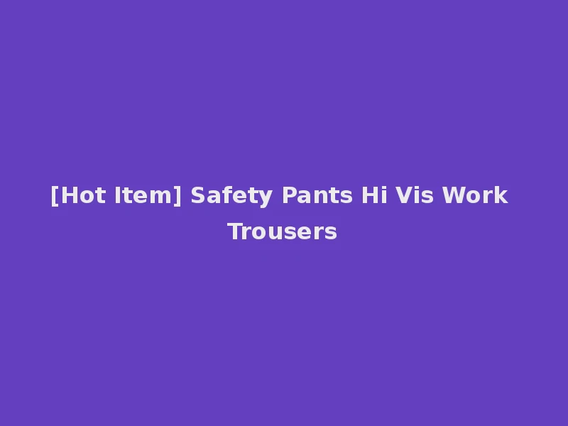 [Hot Item] Safety Pants Hi Vis Work Trousers