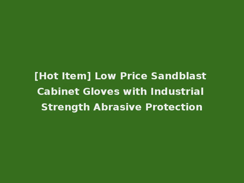 [Hot Item] Low Price Sandblast Cabinet Gloves with Industrial Strength Abrasive Protection