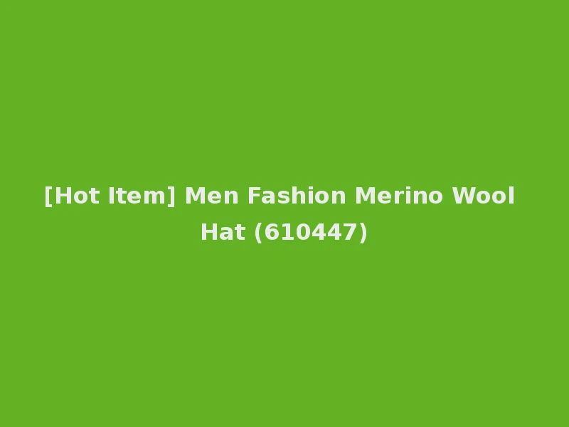 [Hot Item] Men Fashion Merino Wool Hat (610447)