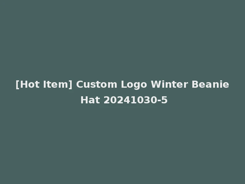 [Hot Item] Custom Logo Winter Beanie Hat 20241030-5