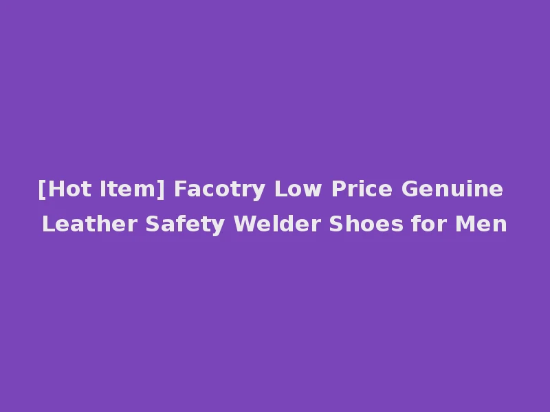 [Hot Item] Facotry Low Price Genuine Leather Safety Welder Shoes for Men