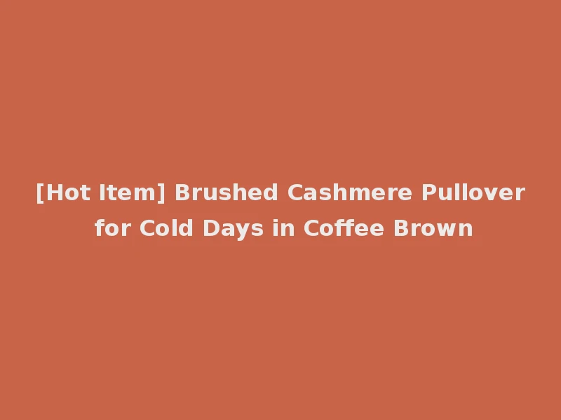 [Hot Item] Brushed Cashmere Pullover for Cold Days in Coffee Brown