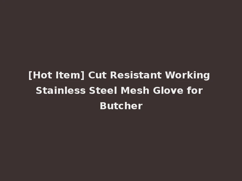 [Hot Item] Cut Resistant Working Stainless Steel Mesh Glove for Butcher