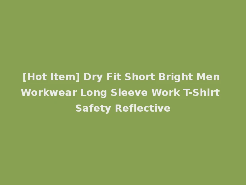 [Hot Item] Dry Fit Short Bright Men Workwear Long Sleeve Work T-Shirt Safety Reflective