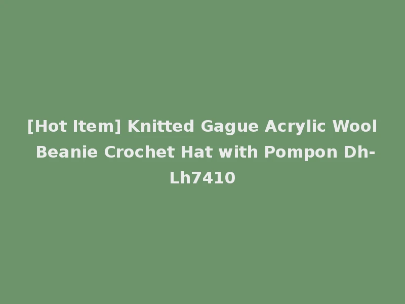 [Hot Item] Knitted Gague Acrylic Wool Beanie Crochet Hat with Pompon Dh-Lh7410