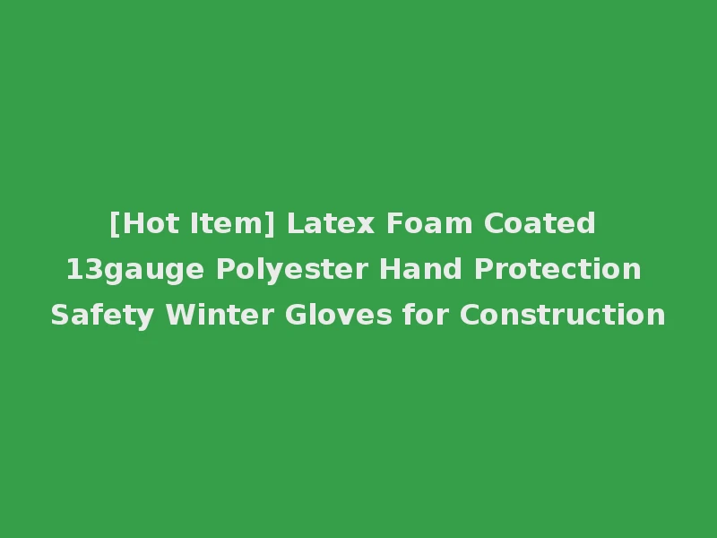 [Hot Item] Latex Foam Coated 13gauge Polyester Hand Protection Safety Winter Gloves for Construction