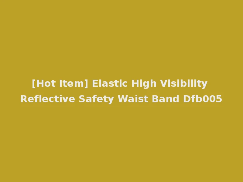 [Hot Item] Elastic High Visibility Reflective Safety Waist Band Dfb005