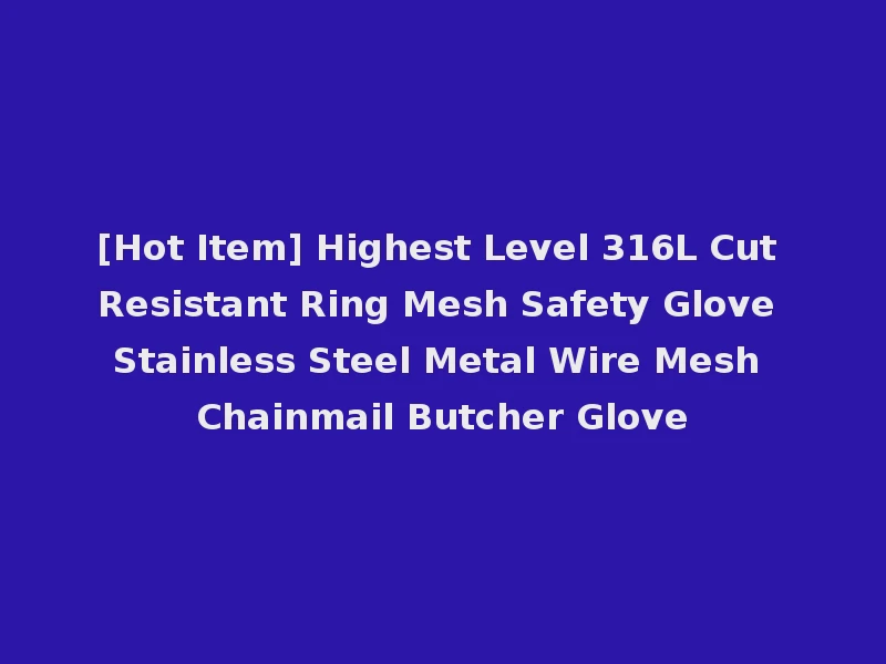 [Hot Item] Highest Level 316L Cut Resistant Ring Mesh Safety Glove Stainless Steel Metal Wire Mesh Chainmail Butcher Glove