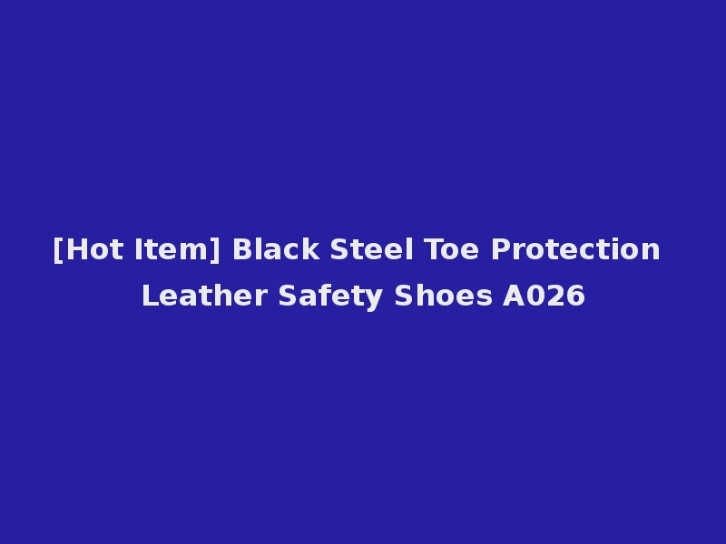 [Hot Item] Black Steel Toe Protection Leather Safety Shoes A026