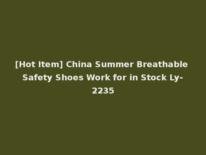 [Hot Item] China Summer Breathable Safety Shoes Work for in Stock Ly-2235