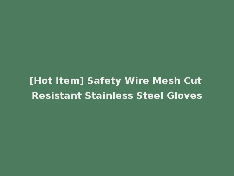 [Hot Item] Safety Wire Mesh Cut Resistant Stainless Steel Gloves