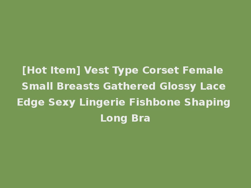[Hot Item] Vest Type Corset Female Small Breasts Gathered Glossy Lace Edge Sexy Lingerie Fishbone Shaping Long Bra