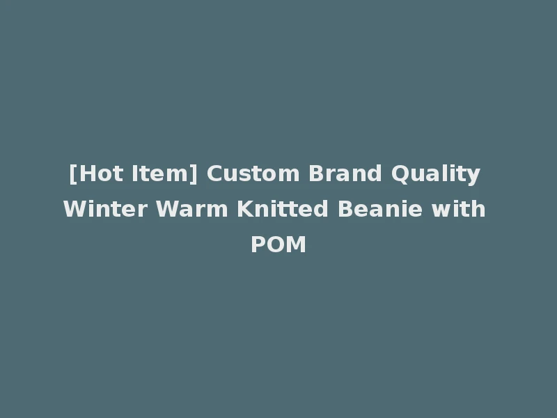 [Hot Item] Custom Brand Quality Winter Warm Knitted Beanie with POM