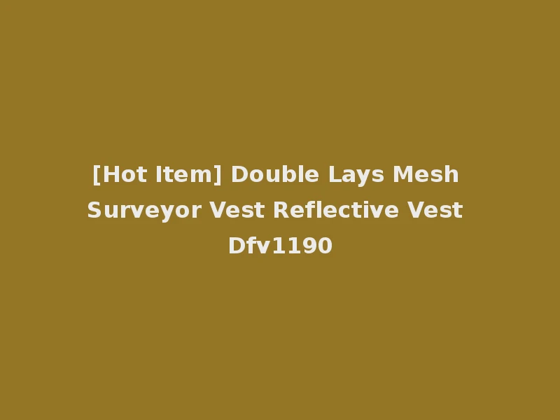 [Hot Item] Double Lays Mesh Surveyor Vest Reflective Vest Dfv1190