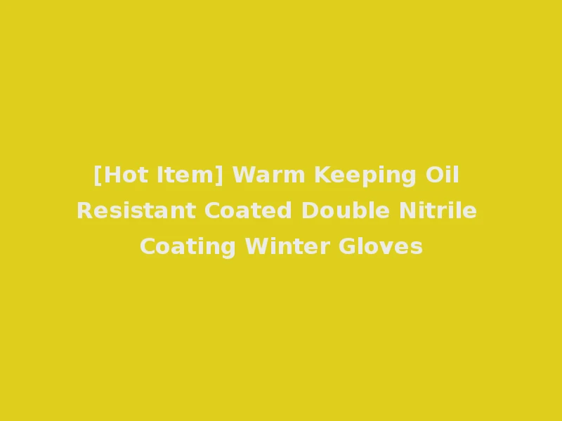 [Hot Item] Warm Keeping Oil Resistant Coated Double Nitrile Coating Winter Gloves