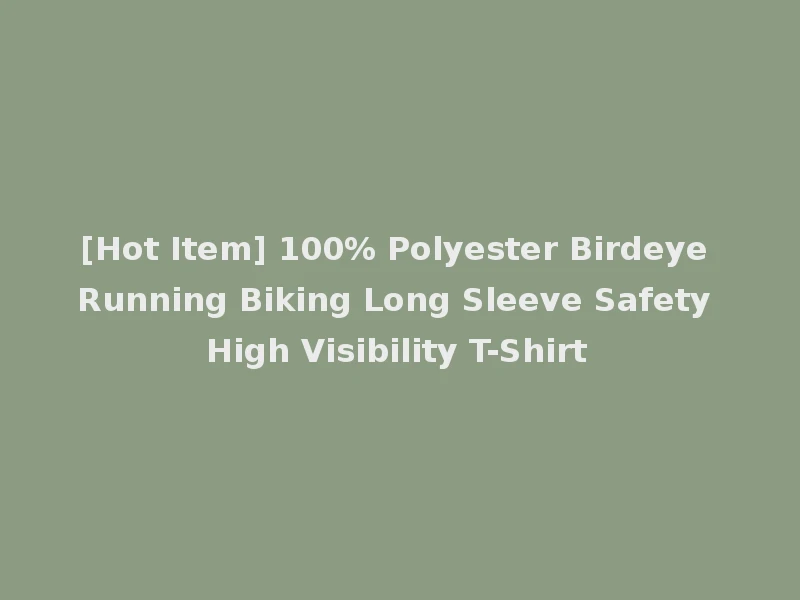 [Hot Item] 100% Polyester Birdeye Running Biking Long Sleeve Safety High Visibility T-Shirt