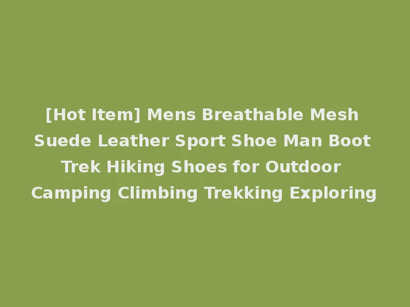 [Hot Item] Mens Breathable Mesh Suede Leather Sport Shoe Man Boot Trek Hiking Shoes for Outdoor Camping Climbing Trekking Exploring