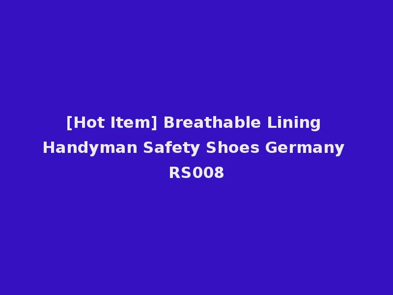 [Hot Item] Breathable Lining Handyman Safety Shoes Germany RS008