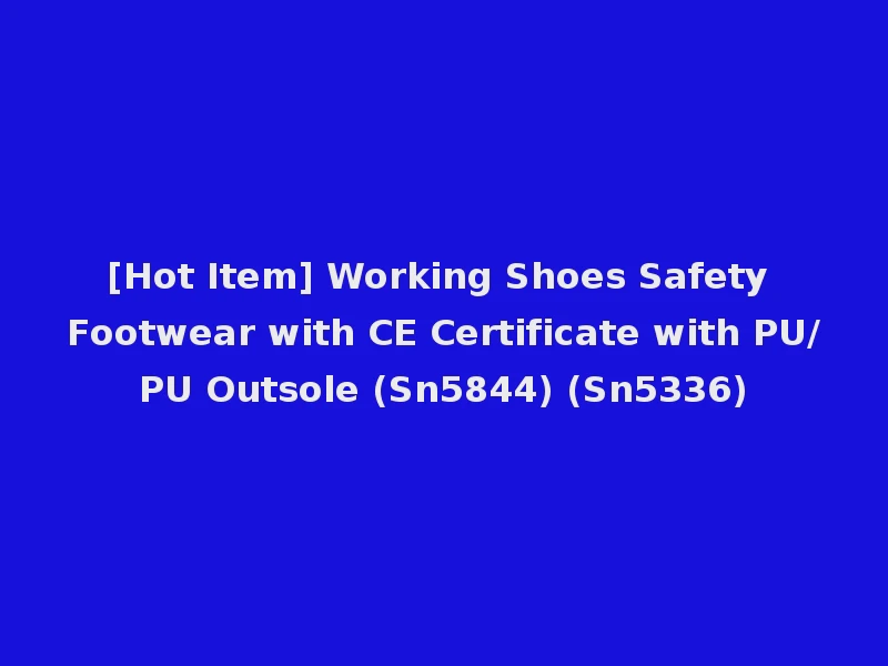 [Hot Item] Working Shoes Safety Footwear with CE Certificate with PU/PU Outsole (Sn5844) (Sn5336)
