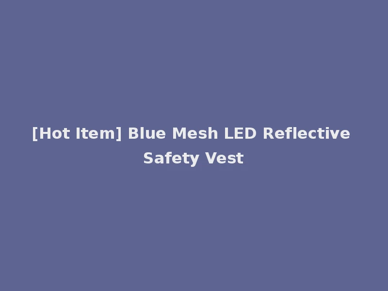 [Hot Item] Blue Mesh LED Reflective Safety Vest