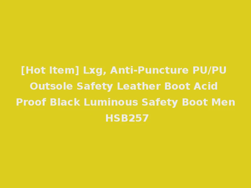 [Hot Item] Lxg, Anti-Puncture PU/PU Outsole Safety Leather Boot Acid Proof Black Luminous Safety Boot Men HSB257
