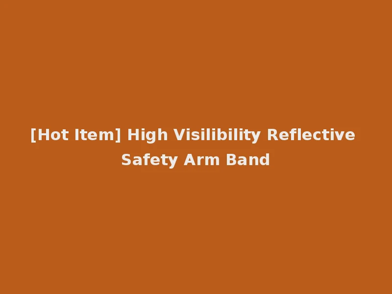 [Hot Item] High Visilibility Reflective Safety Arm Band