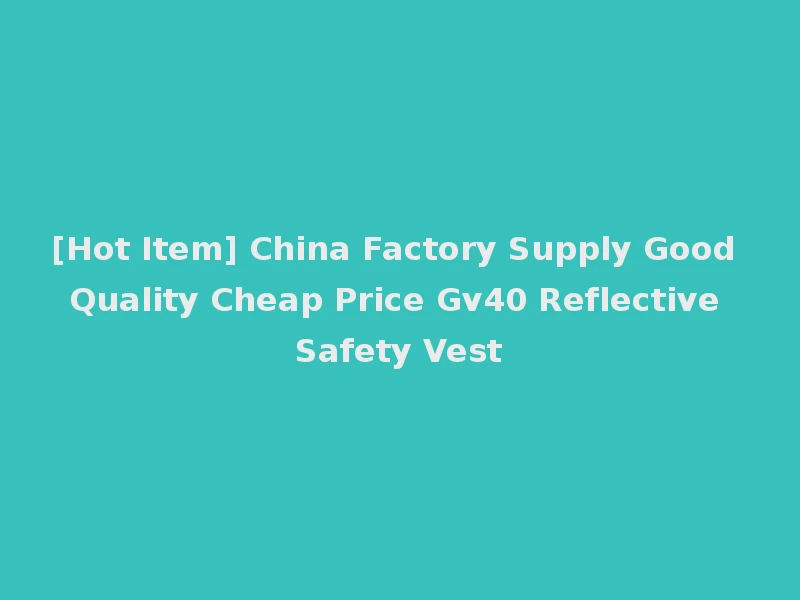 [Hot Item] China Factory Supply Good Quality Cheap Price Gv40 Reflective Safety Vest